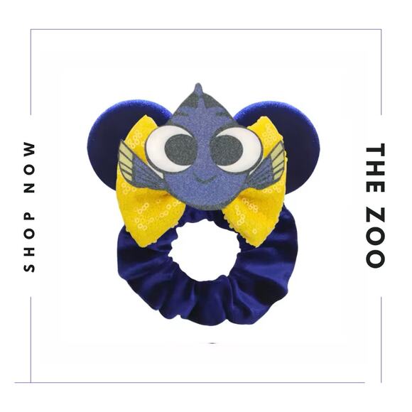 Scrunchie with Mouse Ears Nemo Dory - Picture 3 of 3